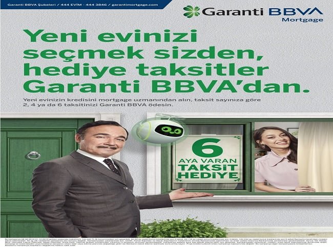 Garanti BBVA’dan Taksit Ödeyen Konut Kredisi Kampanyası