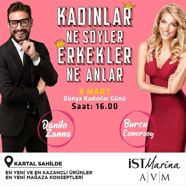 Burcu Esmersoy ve Danilo Zanna İstMarina AVM’de buluşuyor