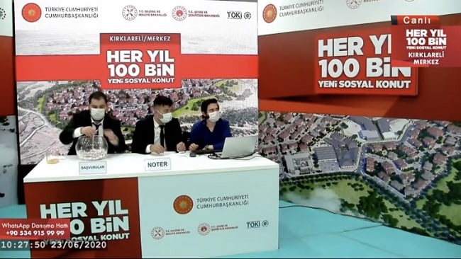 TOKİ Kırklareli Kura Sonuç Listesi 23/06/2020