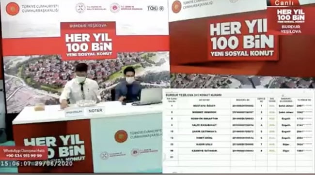 TOKİ Burdur Yeşilova Kura Sonuç 29/06/2020