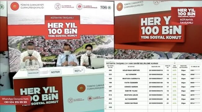 TOKİ Kütahya,Denizli ve Manisa Kura Sonuçları 27/07/2020