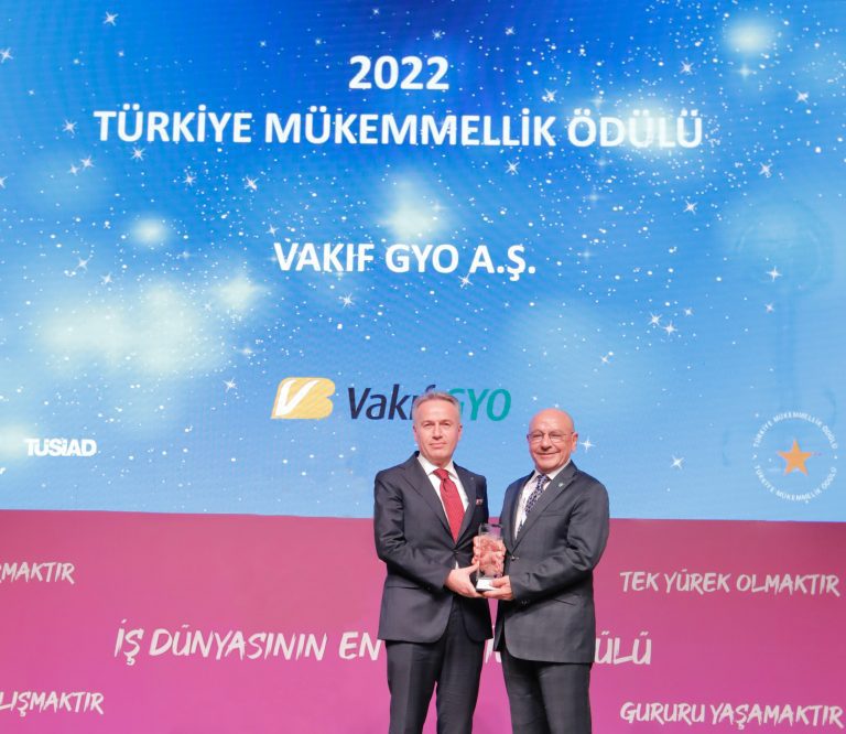 Vakıf GYO, Türkiye Mükemmellik Ödülü’nün sahibi oldu